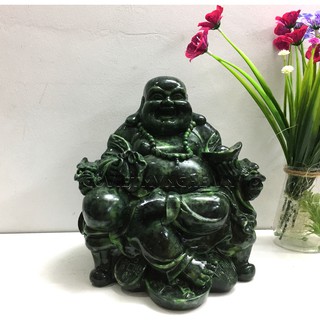 Tượng Đá Phật Di Lặc Phong Thủy Tài Lộc - Size Nhỏ - Cao 7cm - Màu xanh lục bích