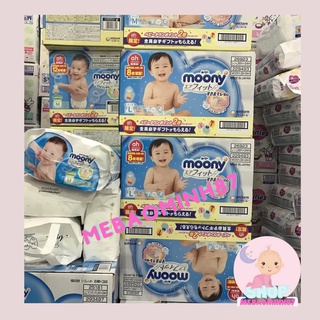 Bỉm quần/dán moony natural/ moony nội địa nhật cộng miếng nb96 s90 m68 m64 l58 l50 xl44