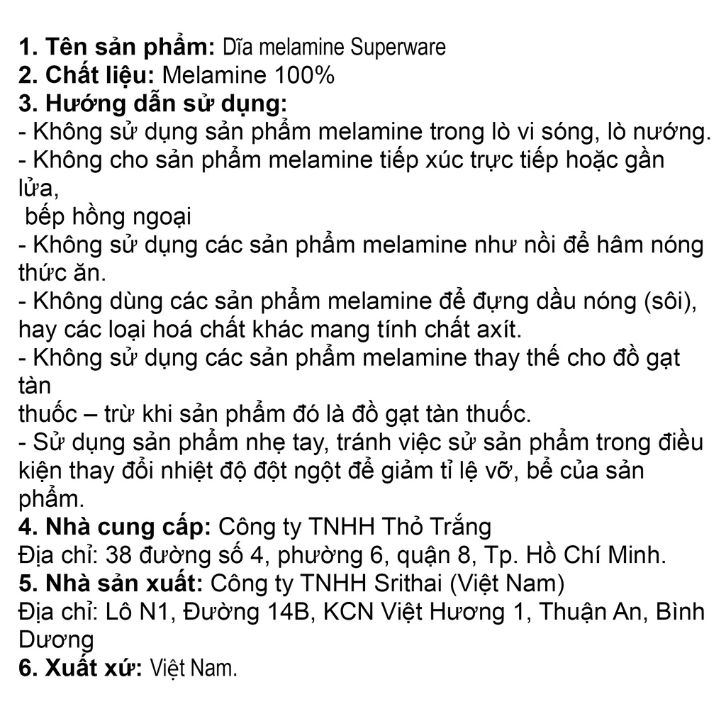 Dĩa vuông melamine EX cạnh tròn Srithai Superware Thái Lan cao cấp để gỏi xoài chua cay