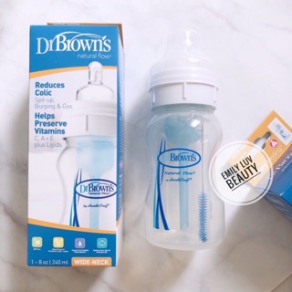 Bình sữa Dr Brown's cổ rộng 240ml