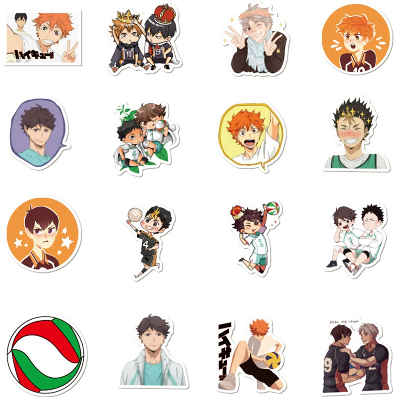 Tmdbyx Bộ 100 Miếng Dán Họa Tiết Anime Haikyuu!!
