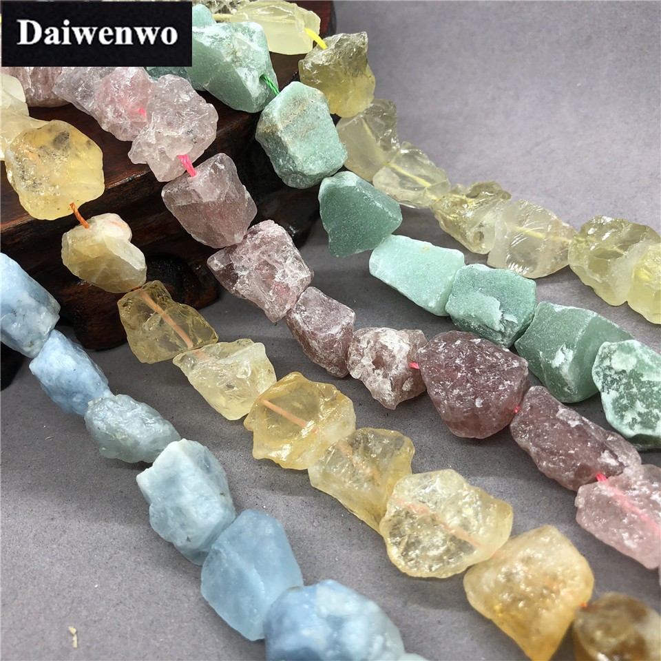 Đá Thạch Anh Tự Nhiên Hình Trái Dâu / Chanh / Aquamarine Aventurine