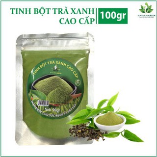 Bột Trà Xanh Đắp Mặt Nguyên Chất, Sạch Sâu, Trắng Mịn Da