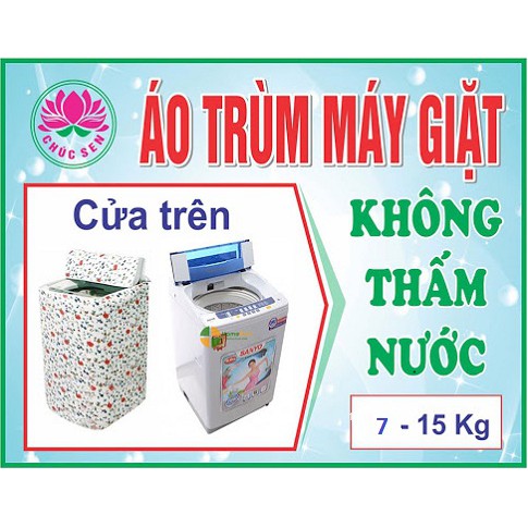 Áo trùm máy giặt Lushulin không thấm nước loại xịn (cửa trên)