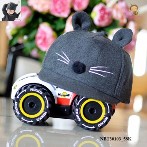 Nón cho bé (3 tháng - 4 tuổi) , mũ baby hình CHUỘT vải thun mềm êm cute (Ảnh thật)