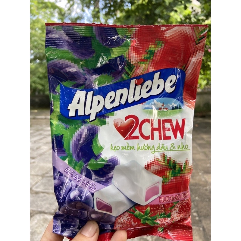 Kẹo cứng Alpenliebe Vị Sữa Caramen& Dâu