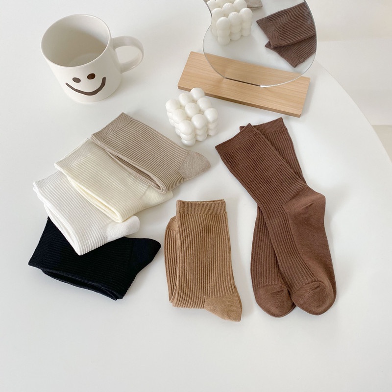 Tất Nữ Cổ Vừa Màu Trơn Picnic ERASHOP 079454 - Đơn Giản, Vải Co Giãn 4 Chiều, Hot Trend, Siêu Rẻ Đẹp