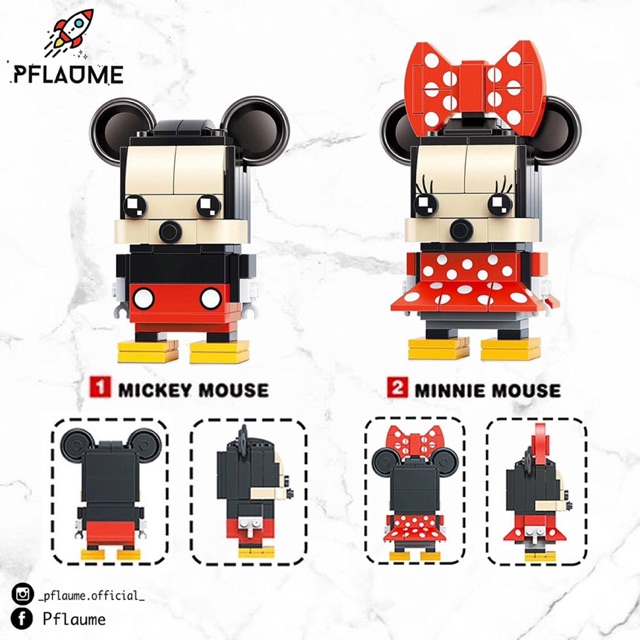 Lego Brickhead Mickey Minnie