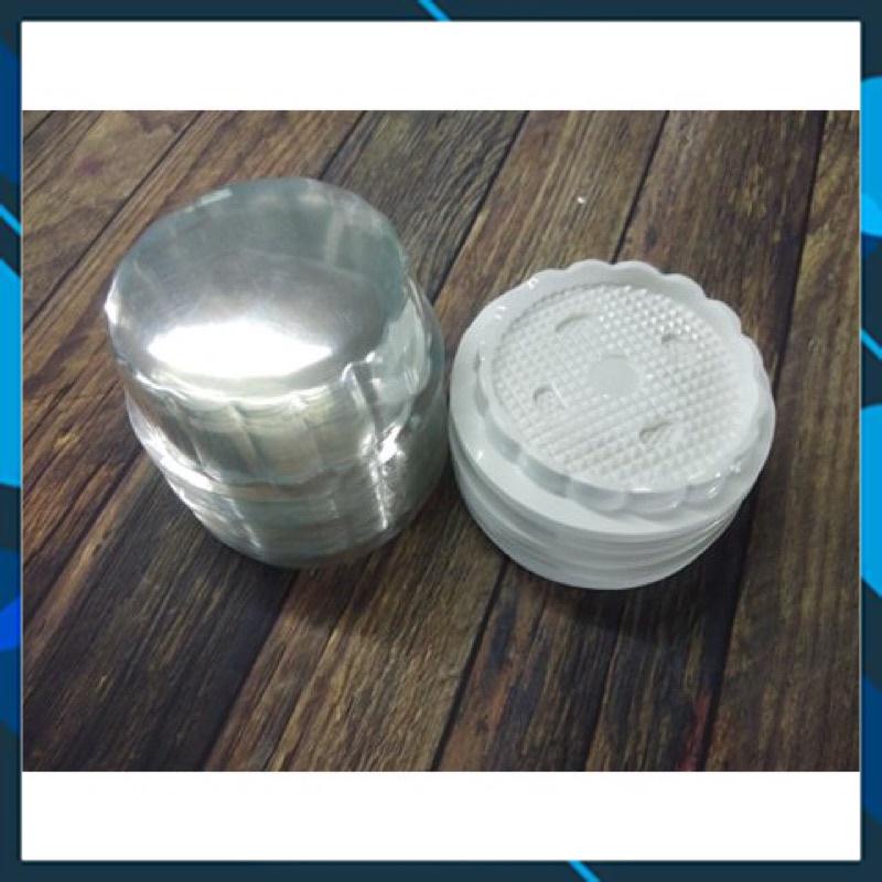 Bộ 50 hôp nhựa trong đựng bánh hình tròn kích thước 10x4cm