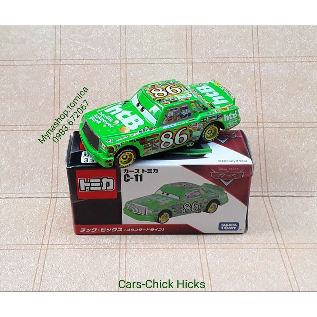 Đồ chơi mô hình tĩnh xe tomica Cars Chick Hicks  có hộp, tặng hộp PVC