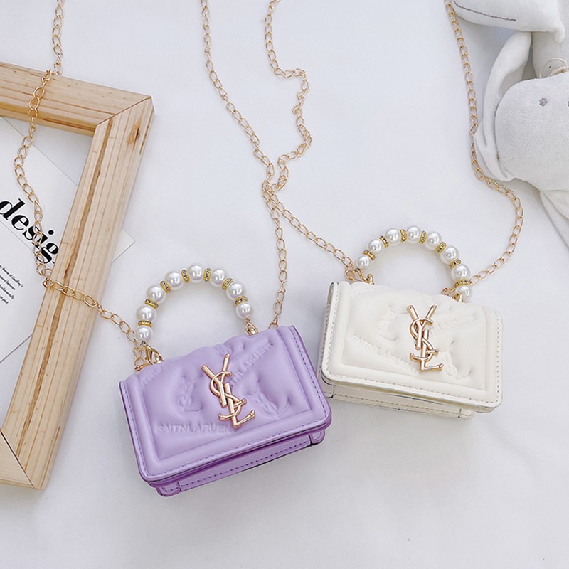 Túi Đeo Chéo Đính Ngọc Trai Dễ Thương Cho Bé Gái