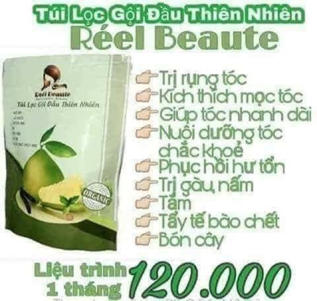 Túi lọc gội đầu thiên nhiên réelbeaute