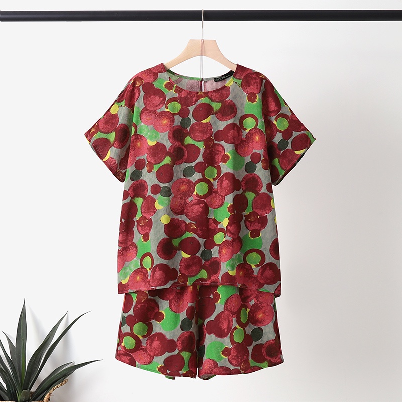 Zanzea Set Áo Thun Ngắn Tay Cổ Tròn + Quần Dài Ống Rộng Thời Trang Nữ