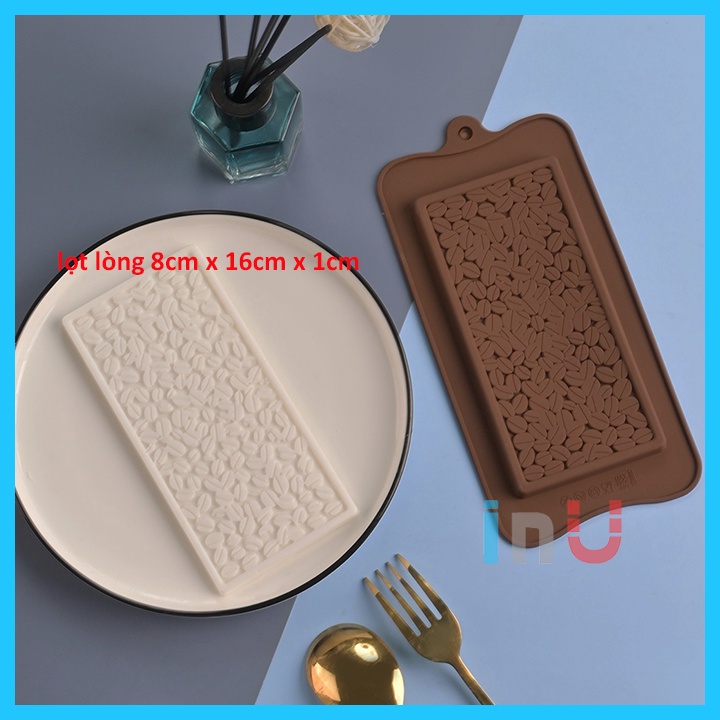 HCM - Khuôn silicon hạt cà phê làm bánh, socola, thạch rau câu, kẹo dẻo cà phê BSI