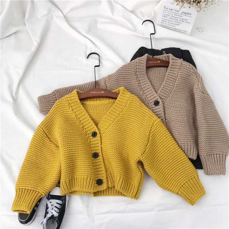 Mới Áo khoác len cardigan thời trang xuân thu cho bé gái