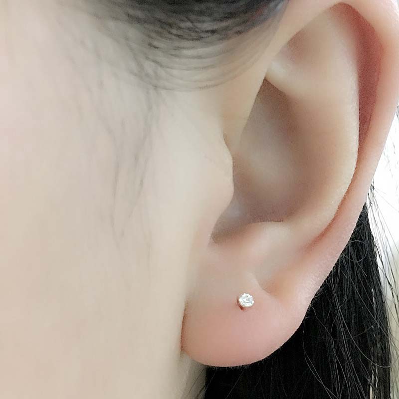 Đôi Bông Tai Mạ Bạc 925 Đính Đá Xinh Xắn Cho Nữ