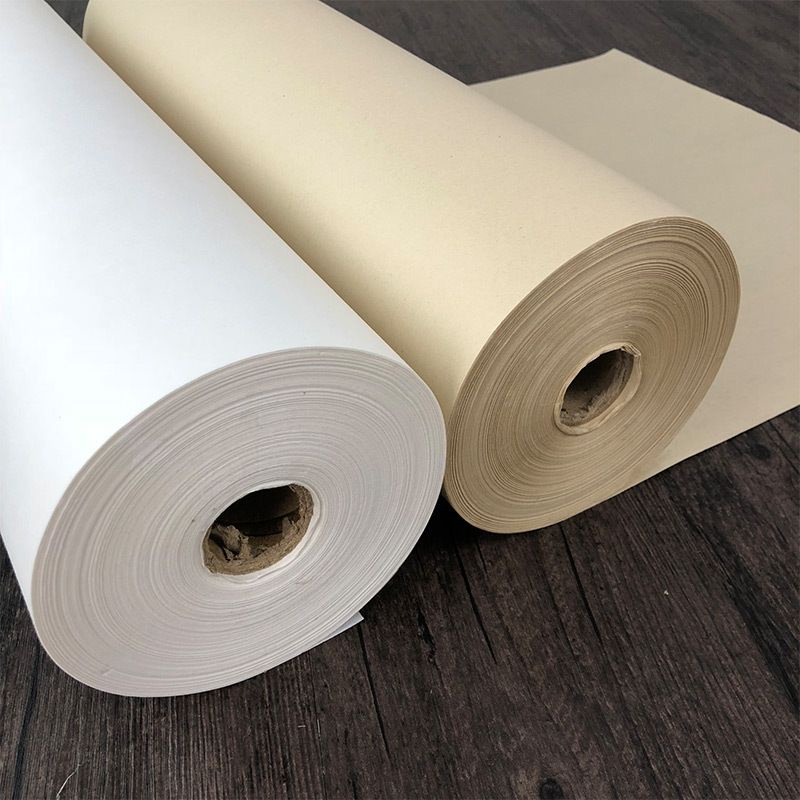 Cuộn giấy xuyến màu cổ, màu trắng 50cm x100m