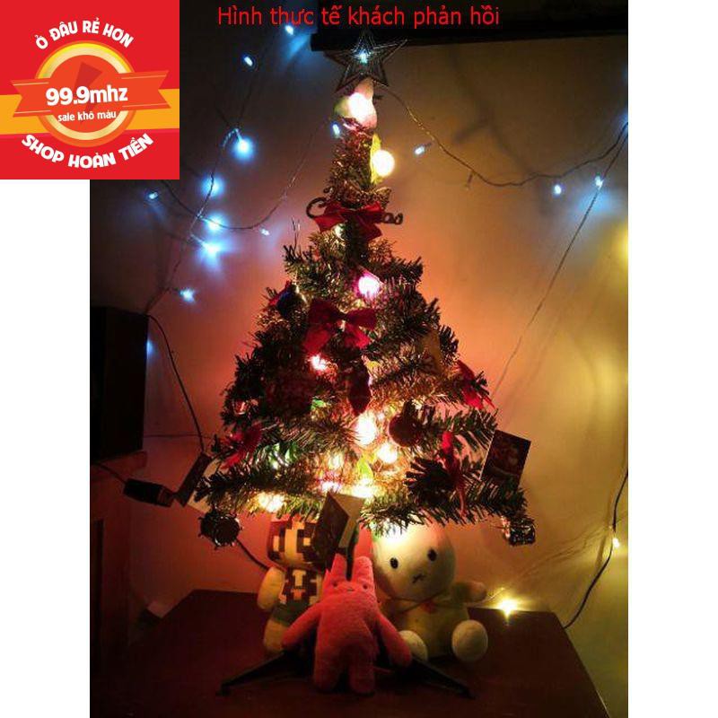Cây Thông Noel Mini Trang Trí Giáng Sinh 60CM Đầy Đủ Phụ Kiện, Trang Trí Để Bàn, Phòng Khách, Kệ Tivi Rất Đẹp