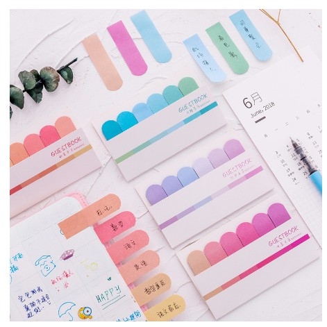 Miếng Giấy Ghi Chú Đánh Dấu Sách Bookmark Pastel