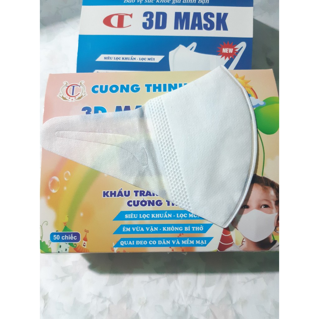 [CHO BÉ 3-10 TUỔI ] Khẩu Trang 3D Kids Trẻ Em Mask Cường Thịnh Họa Tiết Y Tế Xuân Lai Công Nghệ Nhật Bản Hộp 50C Bền | BigBuy360 - bigbuy360.vn