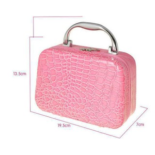 Cốp vali đựng mỹ phẩm vân cá sấu