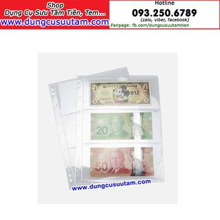 Phơi Đựng Bảo Quản Tiền Giấy 3 Ngăn Trong PCCB( chứa được 3 tờ tiền/phơi)