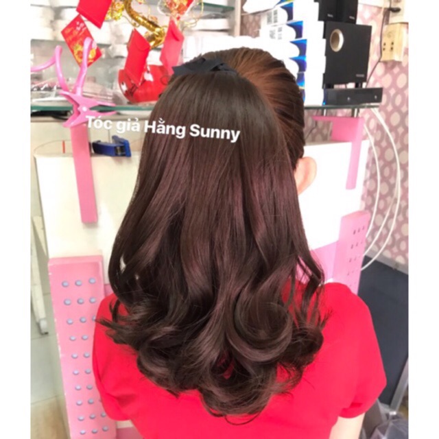 Tóc giả cột xoăn ngắn 35cm tơ cao cấp140gam-sỉ 39k