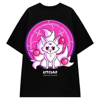 Áo thun street fox kitsune đen t10