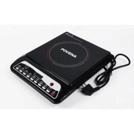Bếp Từ Đơn 2000W Povena Mặt Kính Cao Cấp Chịu Nhiệt Đa Chức Năng Nấu Lẩu,Nướng ,Chiên Xào