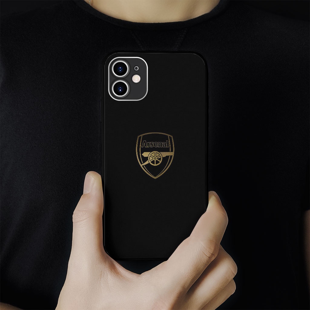 Ốp lưng logo arsenal black design pro 13 11 12 14 pro promax FOO20222829