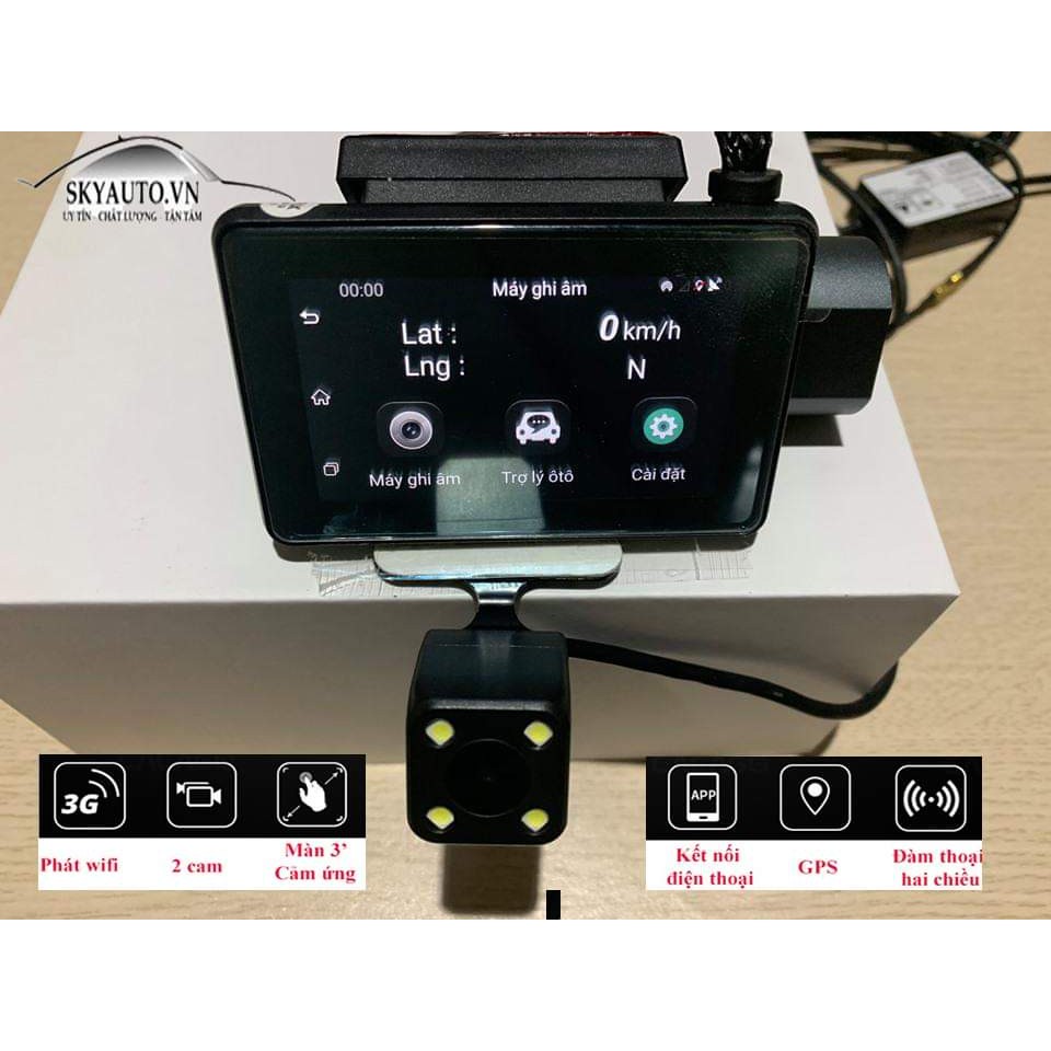 camera hành trình androi 4G smartcam S8 Pro  - Bản đồ dẫn đường- Định vị giám sát từ xa- Tặng thẻ nhớ 32G