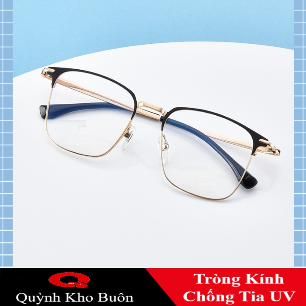 Gọng kính cận vuông kim loại nam nữ , nhiều màu sắc thời trang Quỳnh Kho Buôn Q62026