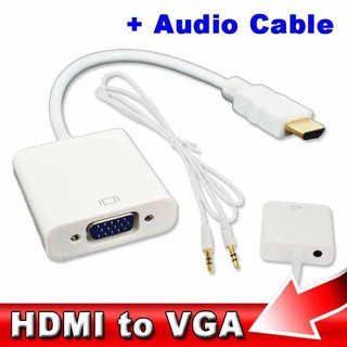 Cáp HDMI sang VGA kèm dây audio 3.5-Bộ đầu chuyển cổng HDMI ra VGA giắc HDMI to VGA,dây máy chiếu