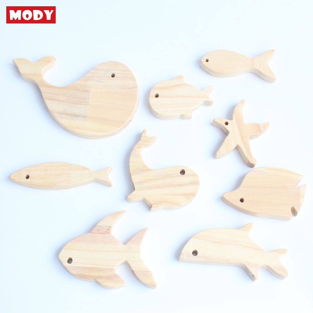 Bộ đồ chơi thế giới đại dương 9 con bằng gỗ thông Mody M5508