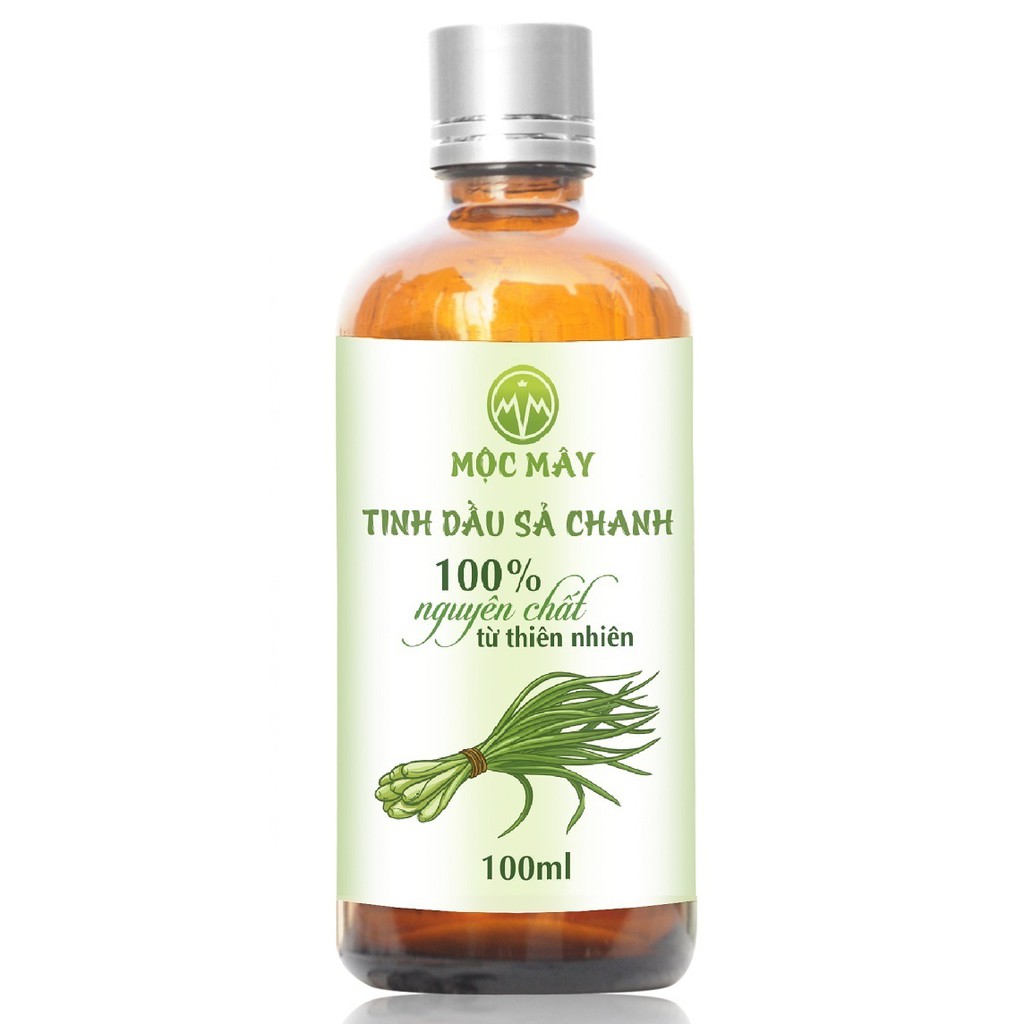 Tinh dầu sả chanh hữu cơ Organic 100ml Mộc Mây, có kiểm định, chất lượng vượt trội