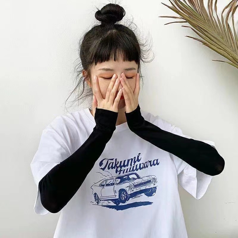 ⚡Ship Today Set 1 Đôi Găng Tay Chống Nắng Bảo Vệ Chống Tia UV Bằng Lụa Lạnh 1 Cặp