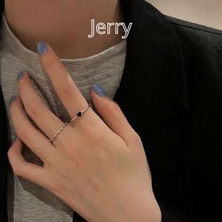 Set 2 nhẫn nữ basic tối giản mạ bạc Jerry Accesories N10