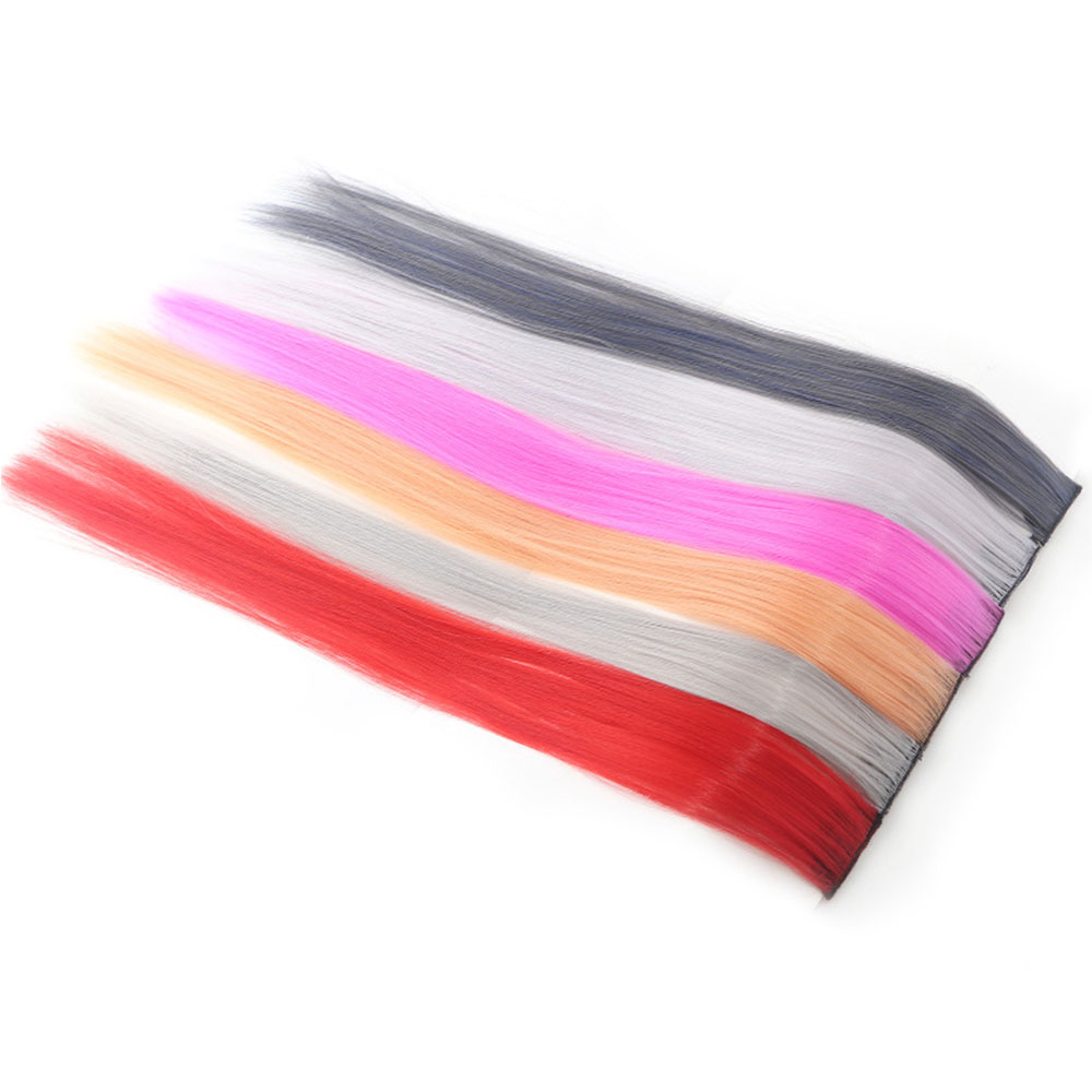 Tóc Giả Thẳng Dài Màu Sắc Cầu Vồng 24 Inch