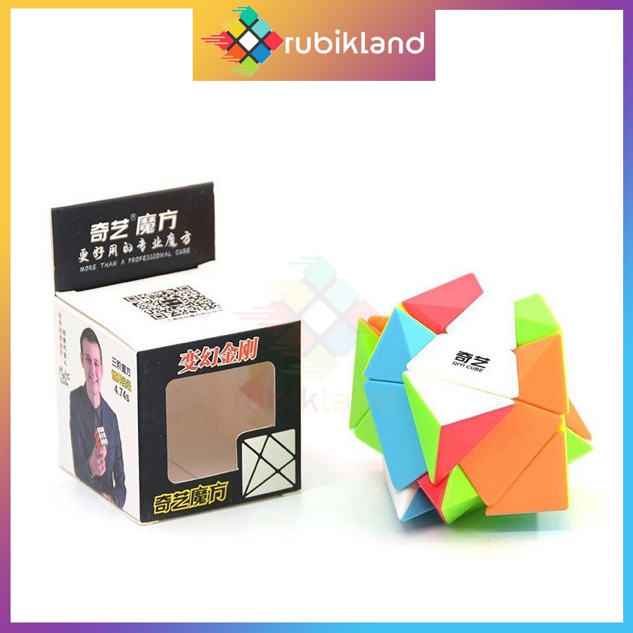 Rubik QiYi Axis Cube Stickerless Rubic Biến Thể 3x3 Đồ Chơi Trí Tuệ Trẻ Em