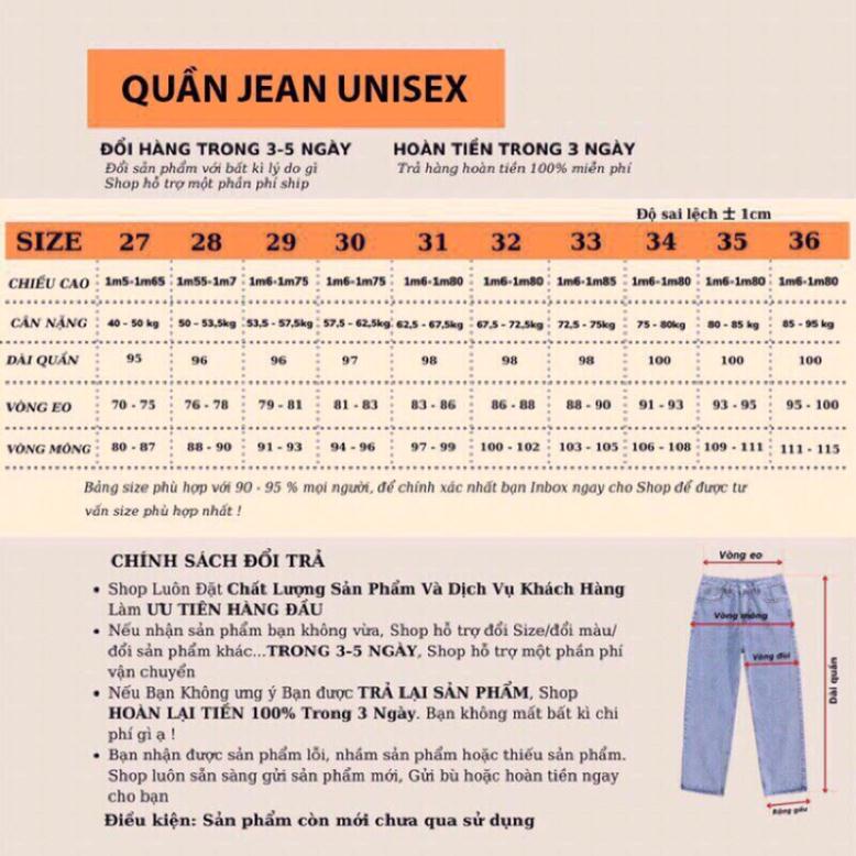 Quần jean bò baggy nam nữ ống suông rộng Unisex hàng Quảng Châu phong cách Hàn Quốc sành điệu style năm 2021
