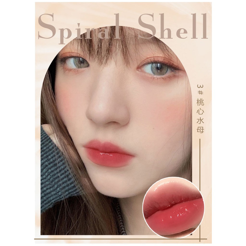 Shell mirror lip glaze does not fade and does not touch red glass lip balm