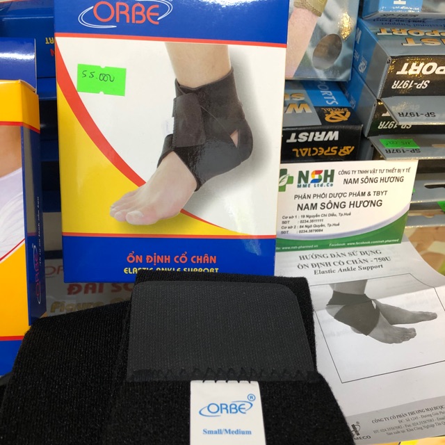 BĂNG THUN ĐAI QUẤN BÓ HỖ TRỢ ỔN ĐỊNH CỔ CHÂN ORBE SIZE S M L XL, Băng thun quấn cổ chân Orbe