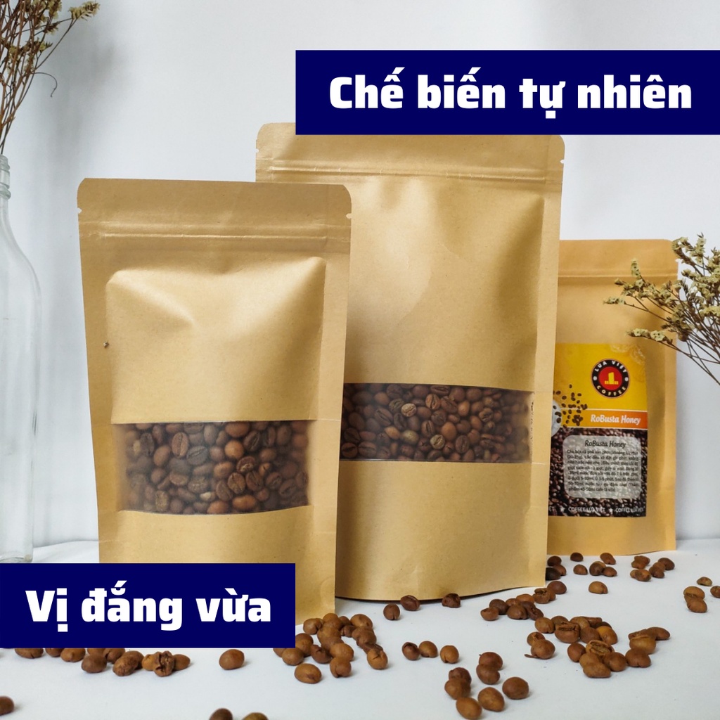 Cà phê rang xay ROBUSTA HONEY pha phin và pha máy vị đậm đà hương thơm ngọt sánh cafe nguyên chất không độn phụ gia