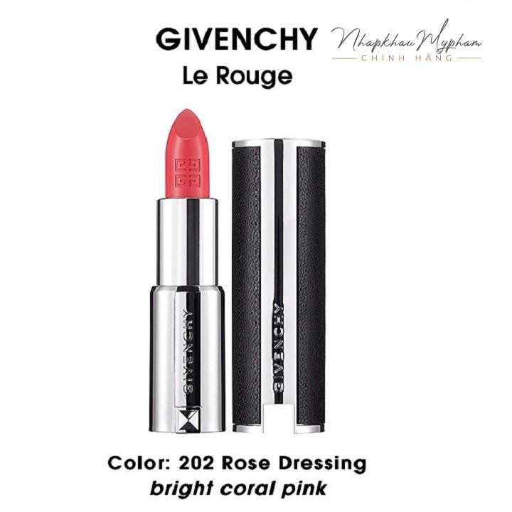 [Auth] Son Givenchy 202 Rose Dressing màu hồng san hô quyến rũ