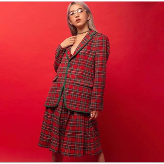 Áo Khoác Blazer Caro Đỏ TARTAN - Caro Blazer / Red - TIẾT KIỆM 𝟔𝟗𝐤 khi mua combo 3 sản phẩm !!