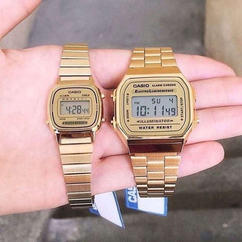 Đồng hồ Nữ Casio LA670WGA-9, đồng hồ chính hãng, vàng mặt vàng