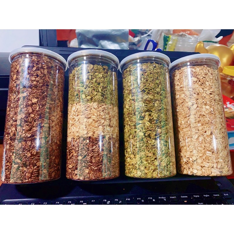 Yến Mạch mix 3 vị Matcha - Socola - hủ Pet 500g - Trai Đẹp Snack
