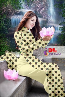 Vải áo dài chấm bi
