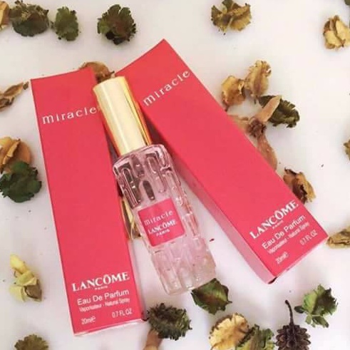 Nước hoa mini Lan_com miracle nữ 20ml dạng xịt- mẫu 4d Mùi Lãng mạn- Nuochoamini20ml