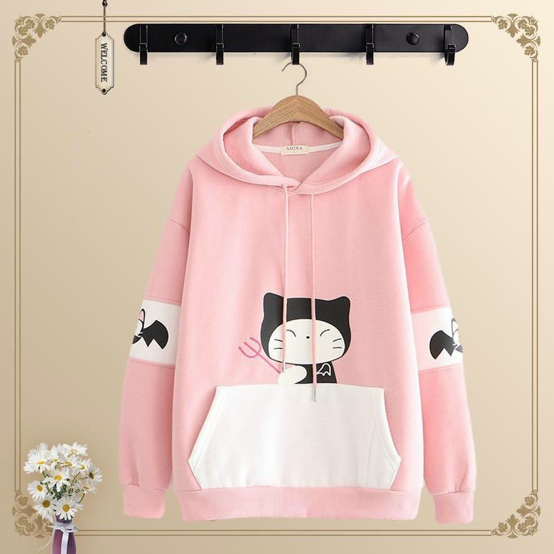 Áo hoodie nữ phối màu giữ ấm - Áo khoác nỉ chui đầu dễ thương William Store - NL174